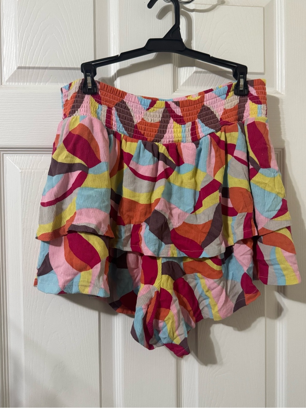 Multi-Stripe Ruffle Mini Skirt/Shorts by Torrid - Picture 5 of 5